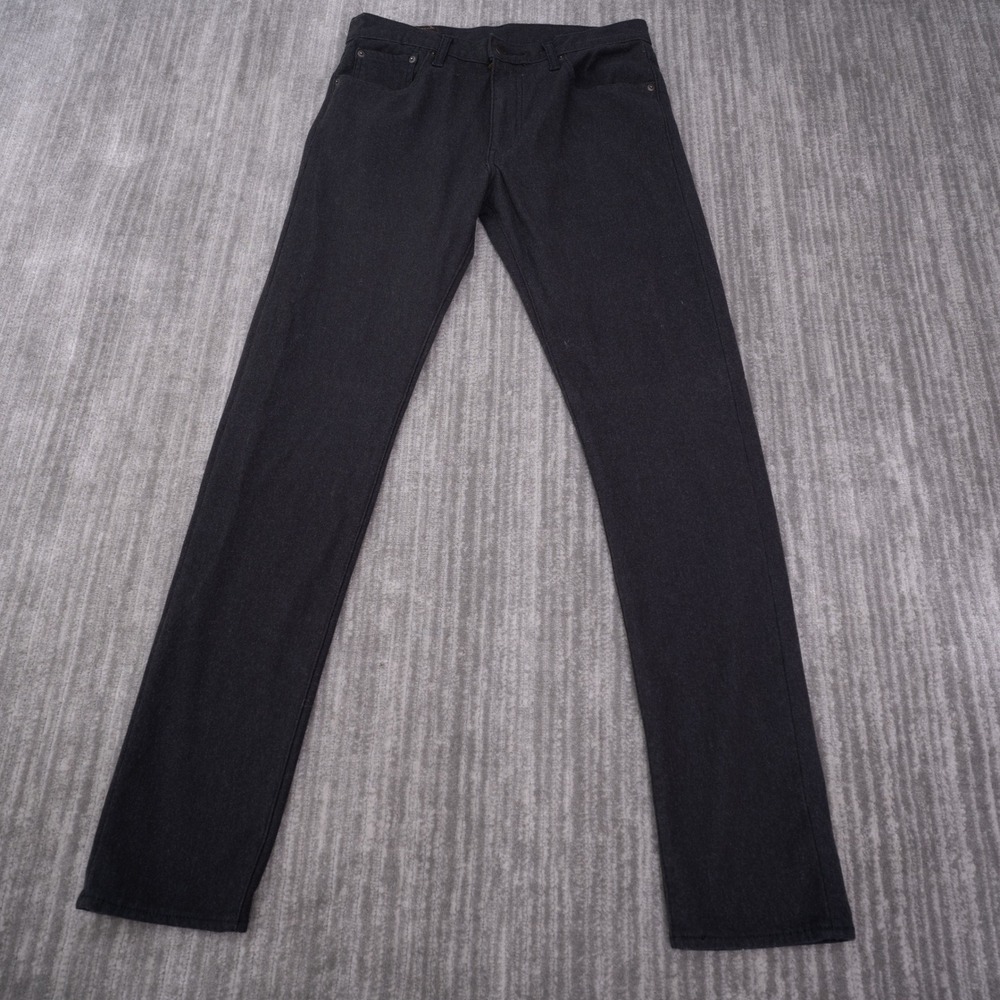 Levis 512 Slim Taper Jeans Mens 32x34 Fit 33 Black Stretch Denim Pants Premium